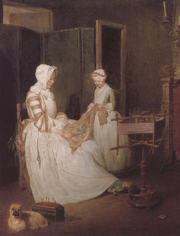 Jean Baptiste Simeon Chardin Hard-working mother china oil painting image